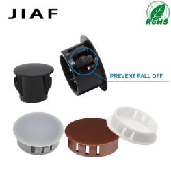 10 Uds. Tapones de plástico con orificio a presión, tapones con orificios para tornillos negros, cubierta de sujeción, tapones de bloqueo, tapones de plástico blancos para muebles de gabinete tapones
