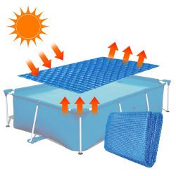 Cubierta redonda para piscina, evaporación de agua, a prueba de polvo, manta para bañera de piscina al aire libre, película de burbujas, accesorios para piscina