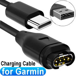 Cargador USB Tipo-C Universal para Relojes Garmin, Cable de Carga USB-A USB-C para Fenix 5 5S 5X Plus 6 6S 6X Pro 7 7S 7X