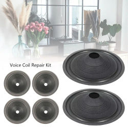1 unidad de kit de reparación de altavoz con cono de papel y borde de espuma para woofer de 4/5/6.5/8/10/12 pulgadas, accesorio para altavoz con bobina de voz roscada