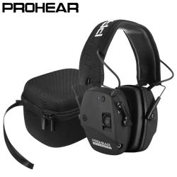 PROHEAR-orejeras tácticas electrónicas con Bluetooth, auriculares de tiro con amplificación de sonido, reducción de ruido, protección auditiva para caza
