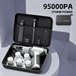 Aspiradora portátil inalámbrica de 95000Pa, aspiradora de coche, Mini aspiradora de mano para el hogar, limpieza de teclado de escritorio, limpiador inalámbrico