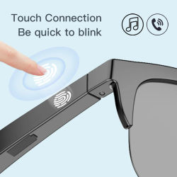 Gafas de sol inteligentes Bluetooth V5.3, gafas para llamadas, auriculares para deportes al aire libre, tecnología negra HIFI, antitouch UV para hombres y mujeres