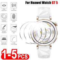 5 uds vidrio templado para Huawei Watch GT5 / GT5 Pro 46mm 42mm 41mm instalación Protector de pantalla Smartwatch película protectora de vidrio