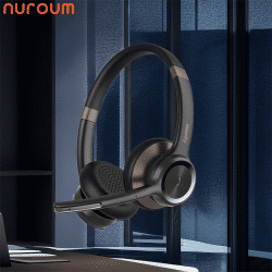 Nuroum-auriculares inalámbricos HP30 para sistema de conferencias, cascos de oficina con Bluetooth y cancelación de ruido IA