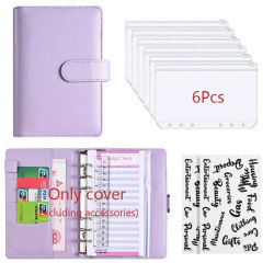 Carpeta económica A6, planificador de cuero PU, bolsillos, hojas de presupuesto de gastos, sistema organizador de sobres de efectivo con cremallera transparente, 2026