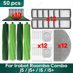 Compatible con irobot Roomba Combo i5 / i5 + / j5 / j5 + accesorios de Robot aspirador cepillo principal filtro Hepa fregona bolsa de polvo repuestos