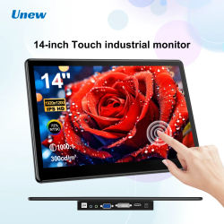 Monitor portátil Unew Premium de 14 pulgadas con pantalla táctil y resolución de 1920x1200 IPS para computadora, segunda pantalla para laptop, teléfono, CCTV, bricolaje y automóvil.