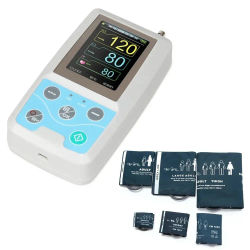 Monitor de Presión Arterial Ambulatorio Holter NIBP de 24 Horas con Software para Neonatos, Bebés, Adultos y Niños, con Brazalete