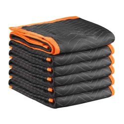SucceBuy - Mantas de Mudanza de 6/12 Piezas, 72x40/80 Pulgadas, Mantas de Embalaje con Relleno de Algodón, Tela No Tejida, Manta Acolchada para Envío