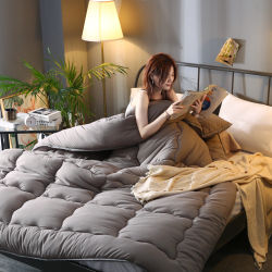 Edredón acolchado grueso gris estilo hotel de invierno Edredón Queen King edredón de invierno suave muy cálido 220x240Curedones manta