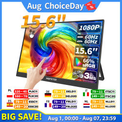 HGFRTEE-Monitor táctil portátil de 15,6 pulgadas, ADS-IPS de 1920x1080P, 300cd/m2, pantalla extendida para ordenador portátil, segunda pantalla, XBox, PS4/ 5