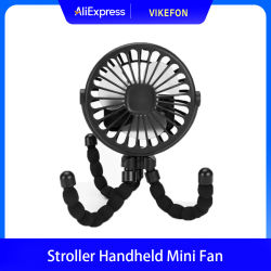 Ventilador Eléctrico Portátil Multifuncional para Estudiantes y Bebés, Mini Ventilador USB Recargable de Mano para el Hogar, 3 Velocidades