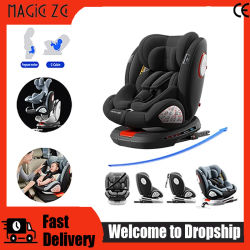 Asiento de coche para bebé con ISOFIX, certificado ECE R129, apto para recién nacidos, 360 ° Sistema de Viaje para Bebés con Rotación, Reclinación Ajustable y Acolchado Suave, Lo Último en Seguridad