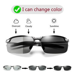Gafas de Sol Polarizadas Fotocromáticas para Hombre, Gafas de Conducir y Pescar, Gafas Camaleón que Cambian de Color, Gafas de Sol con Visión Diurna y Nocturna