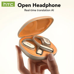 Auriculares Inalámbricos Bluetooth HTC NE39 Comfort Fit Open Ear, Ecouteurs Bluetooth Sans Fil, Traductor de Idiomas con IA en Tiempo Real 2026, 360 ° Sonido envolvente, modo de juego de baja