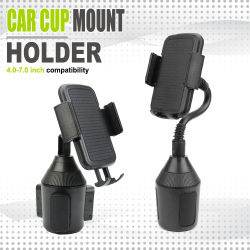 Soporte para teléfono con taza para coche 360 ° Accesorios interiores universales ajustables del soporte GPS del soporte del teléfono móvil del coche