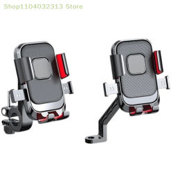 Soporte de navegación giratorio 360 para teléfono de motocicleta, Clip para bicicleta y Scooter, soporte Universal para teléfono de motocicleta