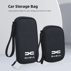 Bolsa de almacenamiento portátil para cargador de auriculares con cable para coche, para Dacia Duster Logan Sandero Jogger Spring Stepway Dokker Lodgy MCV
