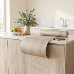 Papel Adhesivo de Vinilo PVC con Diseño de Madera de 6m, Impermeable, para Decoración de Muebles, Puertas, Armarios, Mesas y Proyectos de Bricolaje