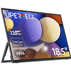 UPERFECT-Monitor portátil de 18,5 pulgadas, pantalla IPS para PS5, XBOX 1080P, 120Hz, para juegos, para ordenador portátil, USB Dual C, HDMI