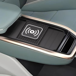 Almohadilla de carga inalámbrica rápida de 15W, alfombrilla de goma antideslizante para almacenamiento en coche, cargador ligero alimentado por USB Compatible con teléfono