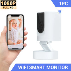 Cámara para mascotas, cámara de seguridad interior, cámara para mascotas con aplicación telefónica, cámara de seguridad interior, cámara plegable para bebés para seguridad en el hogar
