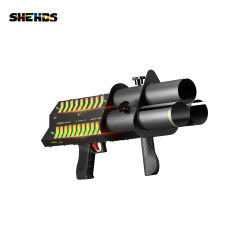 SHEHDS-pistola de saludo de un solo orificio/Triple cargador, batería, confeti eléctrico RGB, recargable, ambiental, DJ, discoteca, escenario de boda