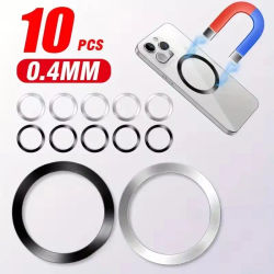 Adhesivo Universal de anillos de Metal para cargador inalámbrico magnético Magsafe para iPhone Samsung Xiaomi placa de cargador de teléfono de coche hoja de hierro