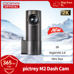 Cámara de salpicadero DDPAI M2 2K 330 ° DVR giratorio para coche con control de voz inteligente, visión nocturna, compatible con monitor de estacionamiento 24H