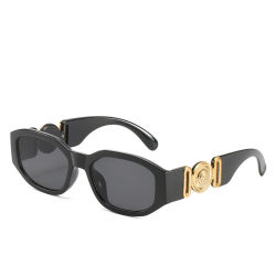 Gafas de sol cuadradas Vintage de lujo con montura pequeña para hombre y mujer, lentes de sol rectangulares con diseño de marca, gafas de sol cuadradas a la moda, gafas Vintage