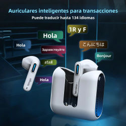 HTC NE49 Auriculares inalámbricos Auriculares Bluetooth V6.0 TWS Auriculares intrauditivos cómodos Auriculares con traductor AI de latencia ultrabaja