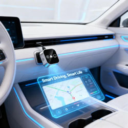 Adaptador CarPlay 4 en 1 con Función de Duplicación de Pantalla, Versión Mejorada 2026, Bluetooth Inalámbrico, Conexión Inteligente Plug-and-Play para Automóvil