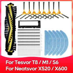 Ajuste para Neatsvor X500, X520, X600 Pro, Tesvor X500, T8, S6, Ikhos Create NetBot S15 Robot filtro de vacío fregona cepillo repuesto