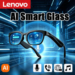 Lentes Inteligentes Lenovo 2026, Traducción por IA, Conversación Bluetooth, Grabación, Escucha de Música, Lentes de Sol Inteligentes para Hombre y Mujer