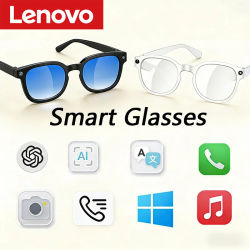 Gafas Inteligentes Lenovo con IA, Traducción por IA, Cámara HD de 8MP, Grabación de Imágenes 4K, Llamadas Bluetooth, Grabación de Música, Gafas de Sol Inteligentes, Novedad 2026