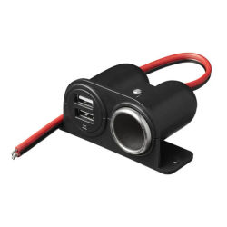 Puertos de encendedor de cigarrillos multifunción, 2 USB 3.1A/3100ma, cargador de coche, Camper, adaptador de puerto de enchufe múltiple, cargador de coches empotrados