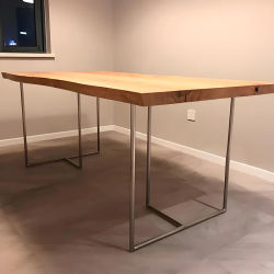 Patas de mesa de acero inoxidable de alta resistencia, patas de barra tipo T para tablero de madera, soporte de escritorio, accesorios para muebles de conferencias y oficina