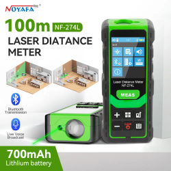 Medidor de distancia láser NOYAFA NF-274L 100M telémetro láser medidor láser de haz verde herramienta de prueba de nivel electrónico con Bluetooth