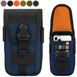 Bolsa táctica MOLLE para teléfono y tarjetero EDC, riñonera de utilidad, funda para teléfono inteligente con organizador de dispositivos