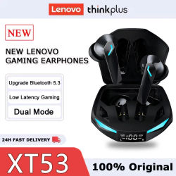 Auriculares Inalámbricos Lenovo XT53 con Bluetooth 5.4, Ultra Larga Duración, Baja Latencia, Auriculares para Juegos con Pantalla Digital LED