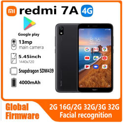 Xiaomi-teléfono inteligente Redmi 7A, dispositivo con firmware Global, 4G, 5,45 pulgadas, 1440x720, 13MP, Qualcomm, Snapdragon 439, reconocimiento facial, usado
