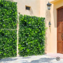 1 unidad de Panel de Pared de Plantas Artificiales, Anti-UV, para Privacidad, Paneles de Follaje Artificial, Fondo de Boj para Interiores y Exteriores