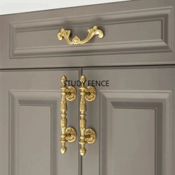 Manija de muebles de Metal francés, puerta de armario de habitación/manija de cajón, manija de muebles de cocina, accesorios de Hardware para el hogar, 1 ud.