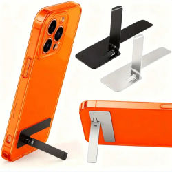 Mini soporte ultrafino para teléfono, soporte Universal para teléfono de escritorio, soporte de escritorio plegable de acero y Metal para iPhone/Samsung, 2 uds.