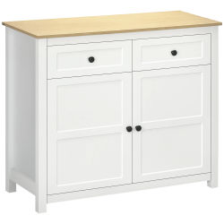 HOMCOM Mueble Buffet para salón, cocina con 2 puertas, estante regulable en altura, 2 cajones x40x85