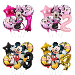 Decoración de Fiesta de Cumpleaños con Globos de Mickey y Minnie Mouse, Artículos para Baby Shower, Regalos