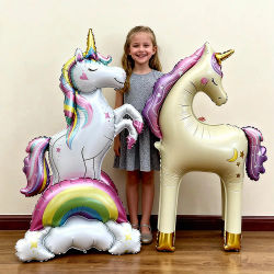 Globo de unicornio arcoíris, suministros de decoración para fiesta de unicornio, decoración para fiesta de cumpleaños, Baby Shower, decoración de cumpleaños para niñas y niños