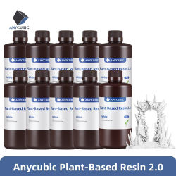 Resina a base de plantas ANYCUBIC 2,0 de 10KG para impresora 3D LCD Material de impresión 3D líquido de bajo olor 1 kg/botella resina ECO UV