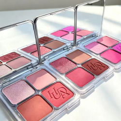 Paleta de Rubor de 4 Colores de Marca de Moda, Maquillaje de Larga Duración a Prueba de Agua, Brillo Labial Sugar Baby UUU Baby JUICY GOJI, Cosméticos